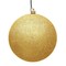 6 in. Honey Gold Glitter Drilled Christmas Ornament Ball - 4 per Bag